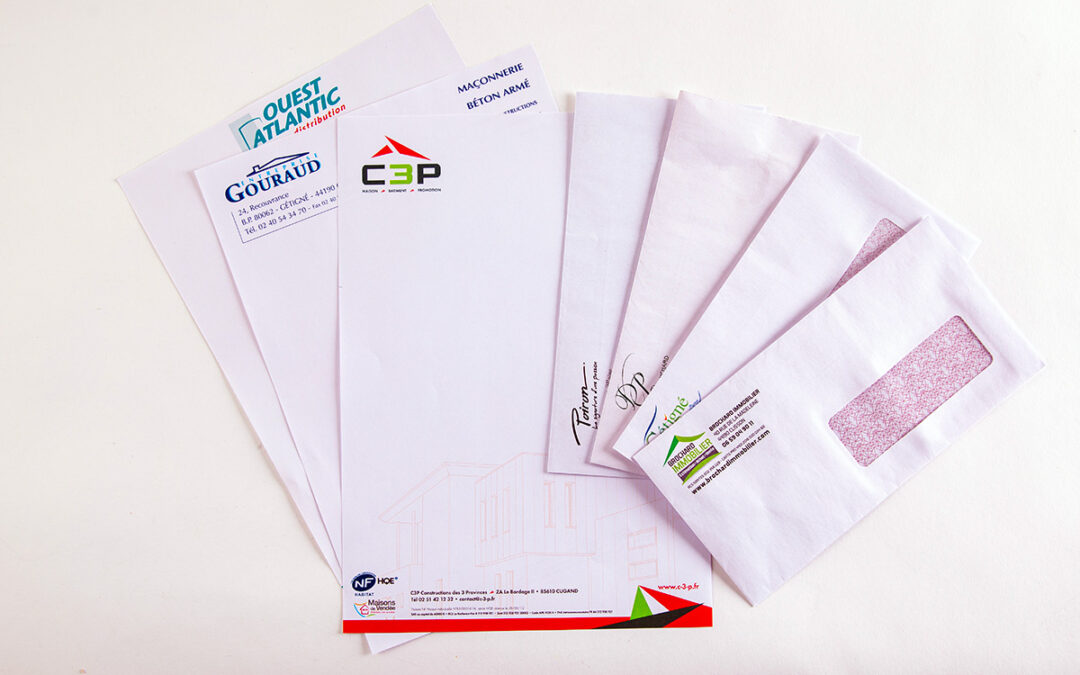 papeterie enveloppes / têtes de lettre